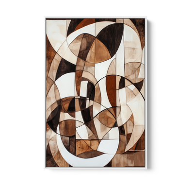 Mix & Match - Brown Monochrome Stretched Canvas or Wall Art Print I Heart Wall Art