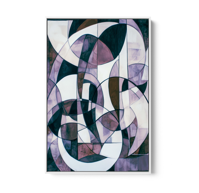 Mix & Match - Purple Monochrome Stretched Canvas or Wall Art Print I Heart Wall Art
