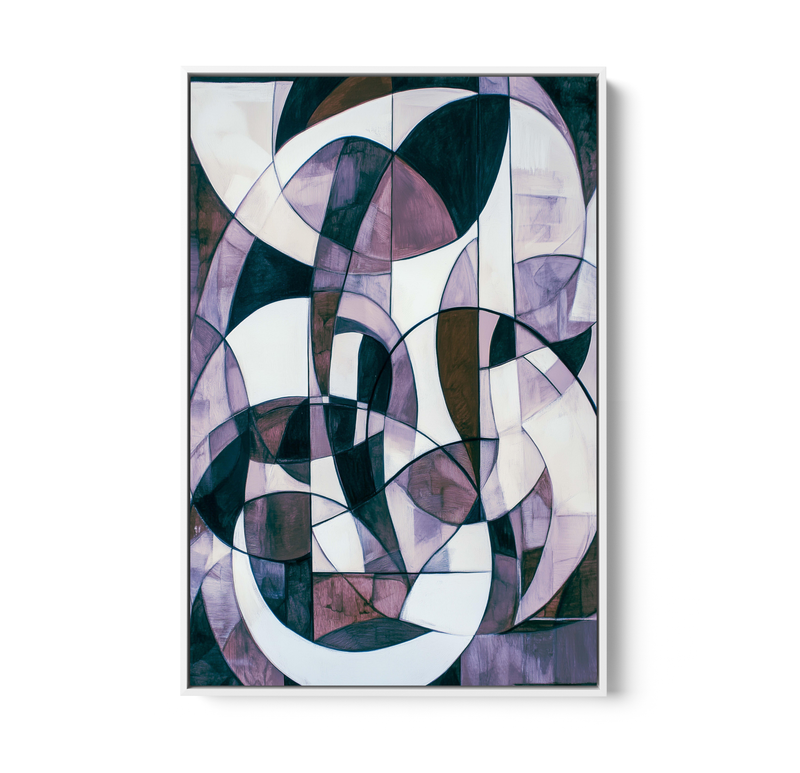 Mix & Match - Purple Monochrome Stretched Canvas or Wall Art Print I Heart Wall Art