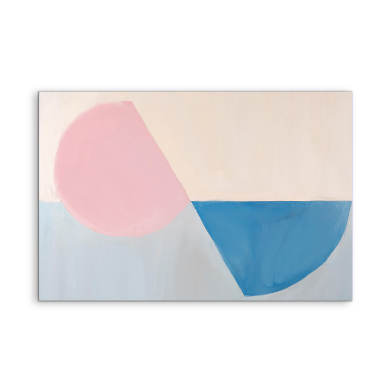 Fractions - Geometric Shapes Stretched Canvas or Wall Art Print I Heart Wall Art