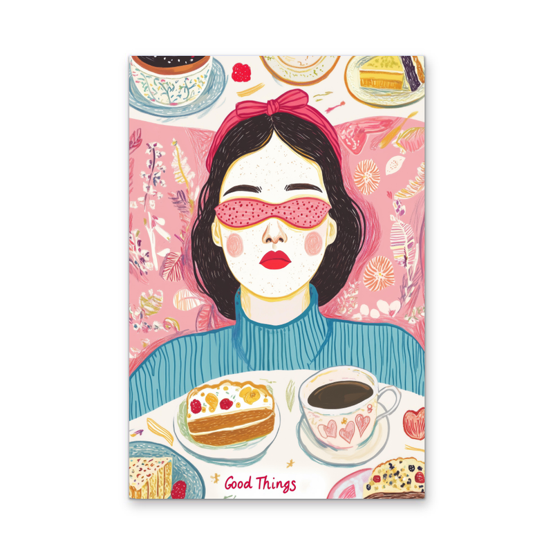 Dessert Dreams - Colourful Illustration Stretched Canvas or Wall Art Print I Heart Wall Art