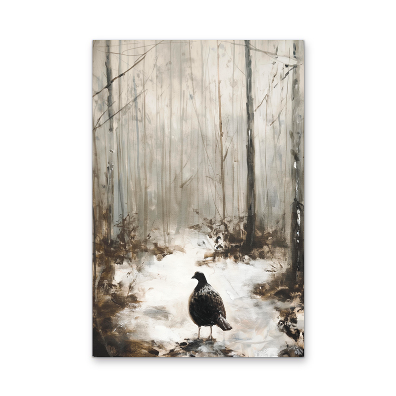 Black Snow Bird - Stretched Canvas or Wall Art Print I Heart Wall Art