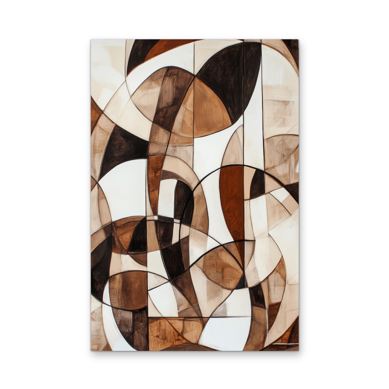 Mix & Match - Brown Monochrome Stretched Canvas or Wall Art Print I Heart Wall Art