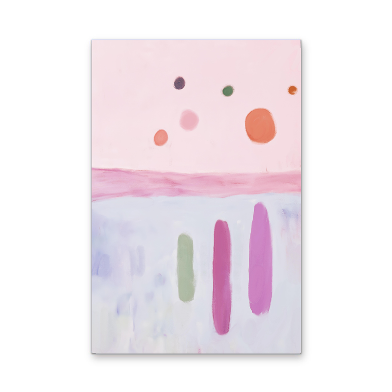 Star Reflection - Abstract Pastel Colour Stretched Canvas or Wall Art Print I Heart Wall Art