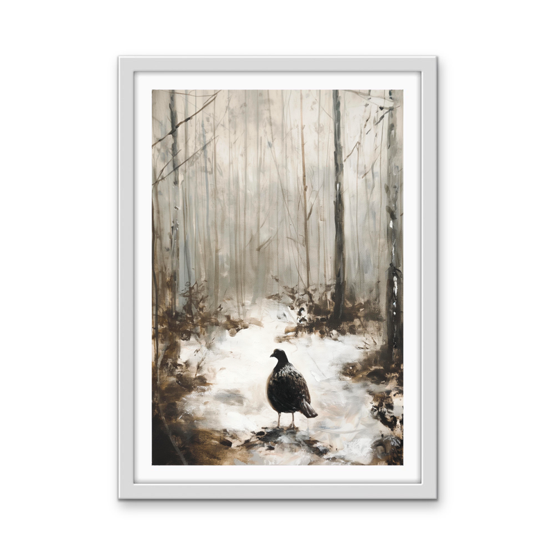 Black Snow Bird - Stretched Canvas or Wall Art Print I Heart Wall Art