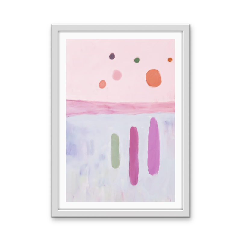Star Reflection - Abstract Pastel Colour Stretched Canvas or Wall Art Print I Heart Wall Art