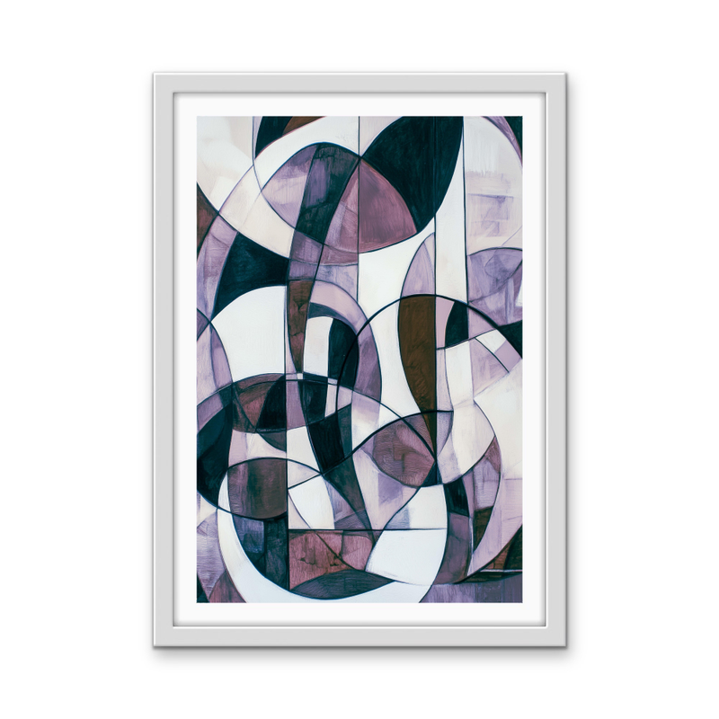 Mix & Match - Purple Monochrome Stretched Canvas or Wall Art Print I Heart Wall Art