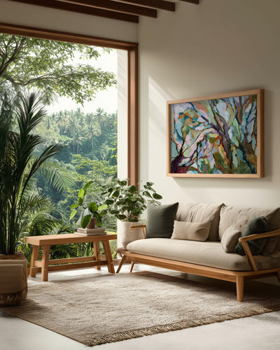 Eucalypt Forest -  Original Abstract Australian Bush Nature Painting Stretched Canvas Or Art Print - Nature Wall Art