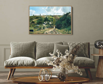 Jalais Hill, Pontoise (1867) by Camille Pissarro - Fine Art Print or Stretched Canvas I Heart Wall Art Australia