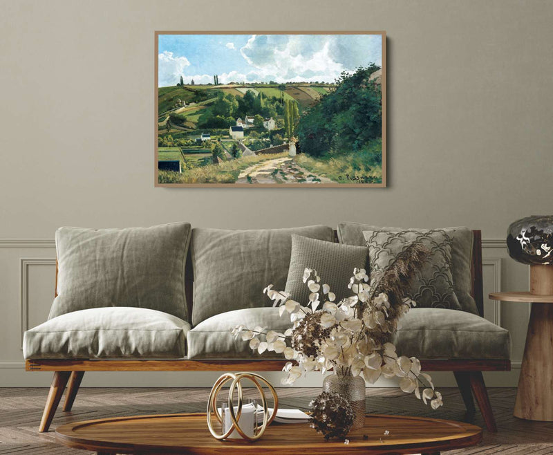 Jalais Hill, Pontoise (1867) by Camille Pissarro - Fine Art Print or Stretched Canvas I Heart Wall Art Australia