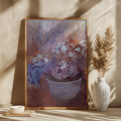 Flowers and Clay - Square Stretched Canvas, Poster or Fine Art Print I Heart Wall Art