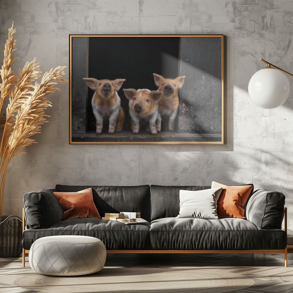 3 - Stretched Canvas, Poster or Fine Art Print I Heart Wall Art