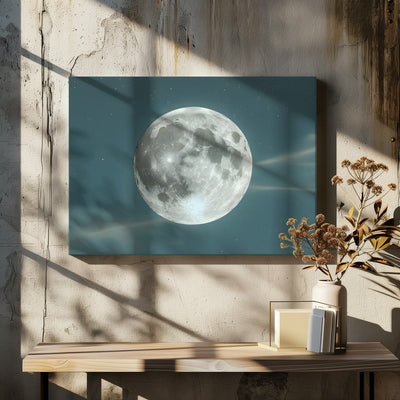 Beauty Of A Full Moon - Stretched Canvas, Poster or Fine Art Print I Heart Wall Art