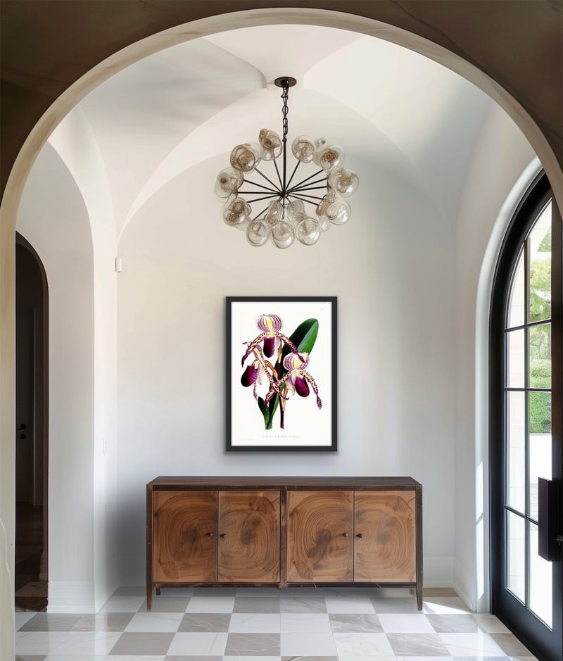 Iris of Flower artists of Kew from The Floral Magazine (1861-1881) by Worthington G. Smith, John N. Fitch and Walter H. Fitch - Botanical Illustration Stretched Canvas or Wall Art Print