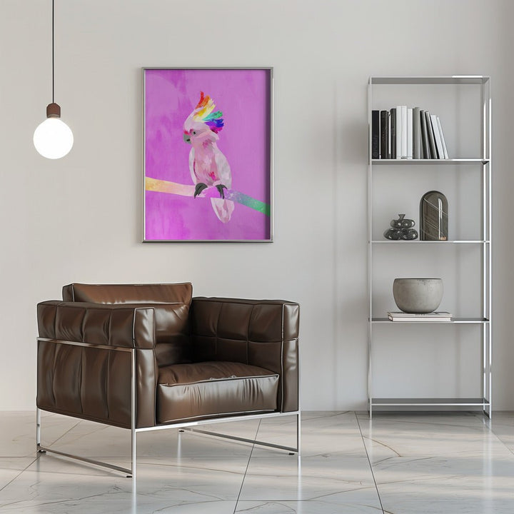 6 Rainbow Cockatoo 01 - Stretched Canvas, Poster or Fine Art Print - I Heart Wall Art - Poster Print, Canvas Print or Framed Art Print