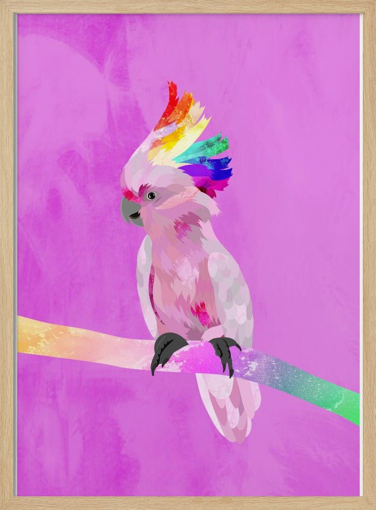 6 Rainbow Cockatoo 01 - Stretched Canvas, Poster or Fine Art Print - I Heart Wall Art - Poster Print, Canvas Print or Framed Art Print