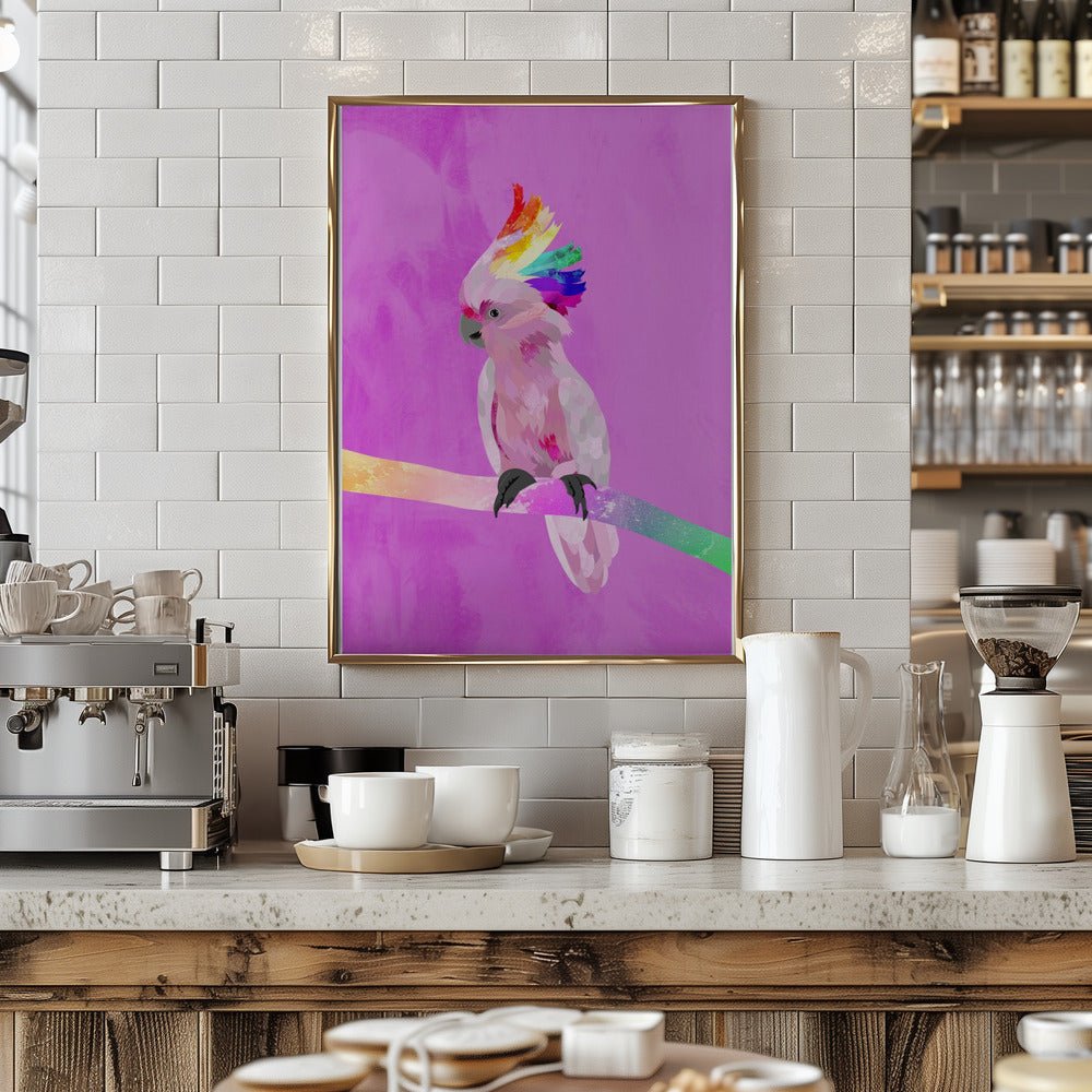 6 Rainbow Cockatoo 01 - Stretched Canvas, Poster or Fine Art Print - I Heart Wall Art - Poster Print, Canvas Print or Framed Art Print