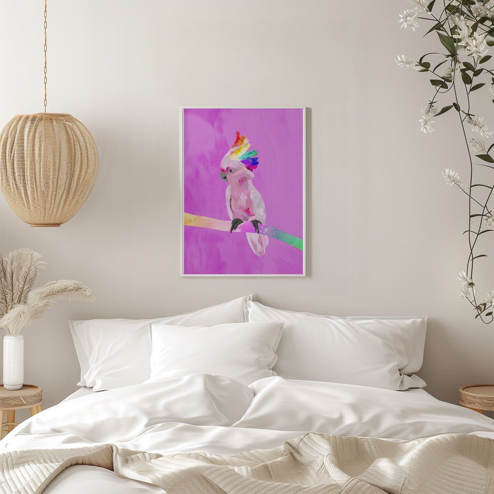 6 Rainbow Cockatoo 01 - Stretched Canvas, Poster or Fine Art Print - I Heart Wall Art - Poster Print, Canvas Print or Framed Art Print