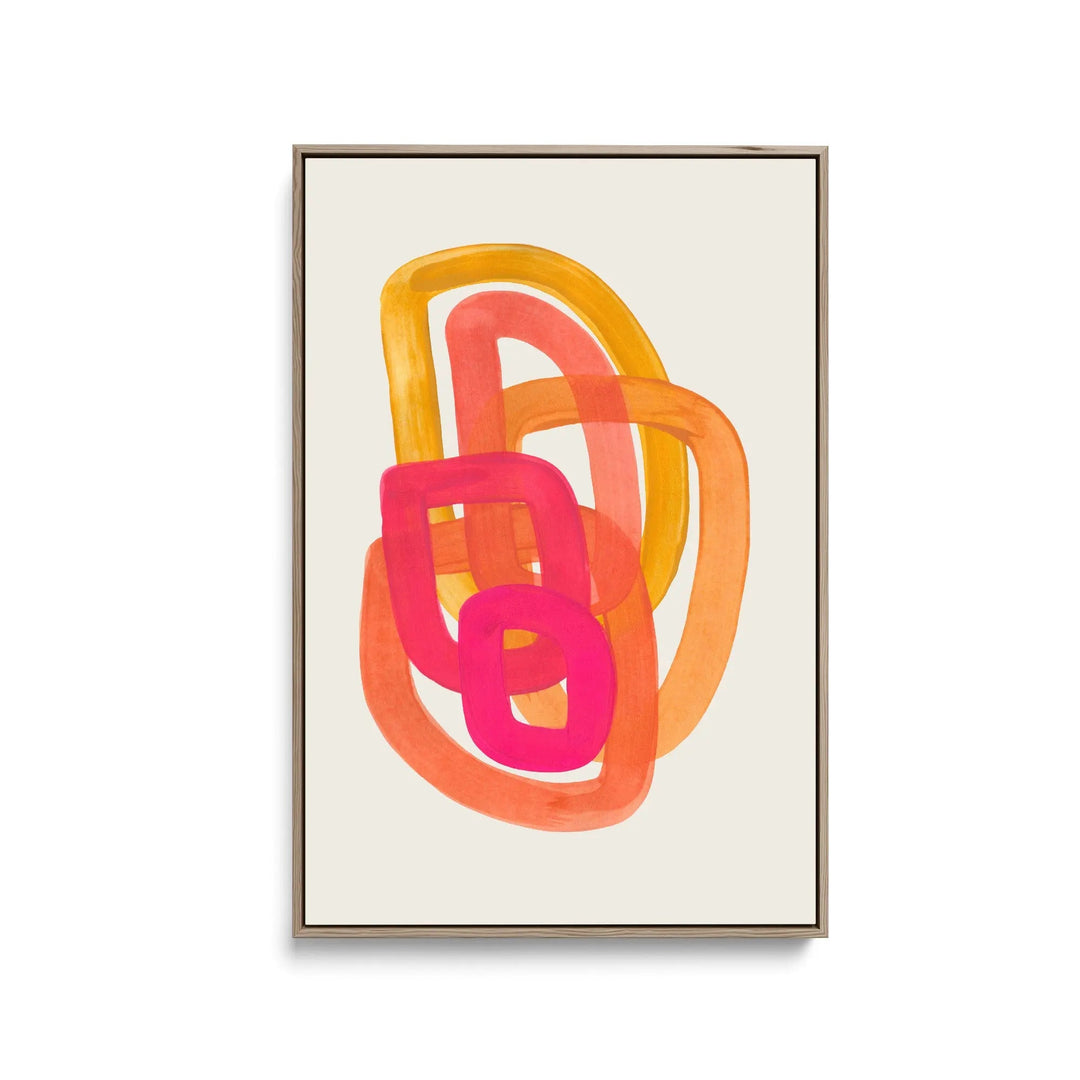 70s Spiral by Ejaaz Haniff - Stretched Canvas Print or Framed Fine Art Print - Artwork I Heart Wall Art Australia 
