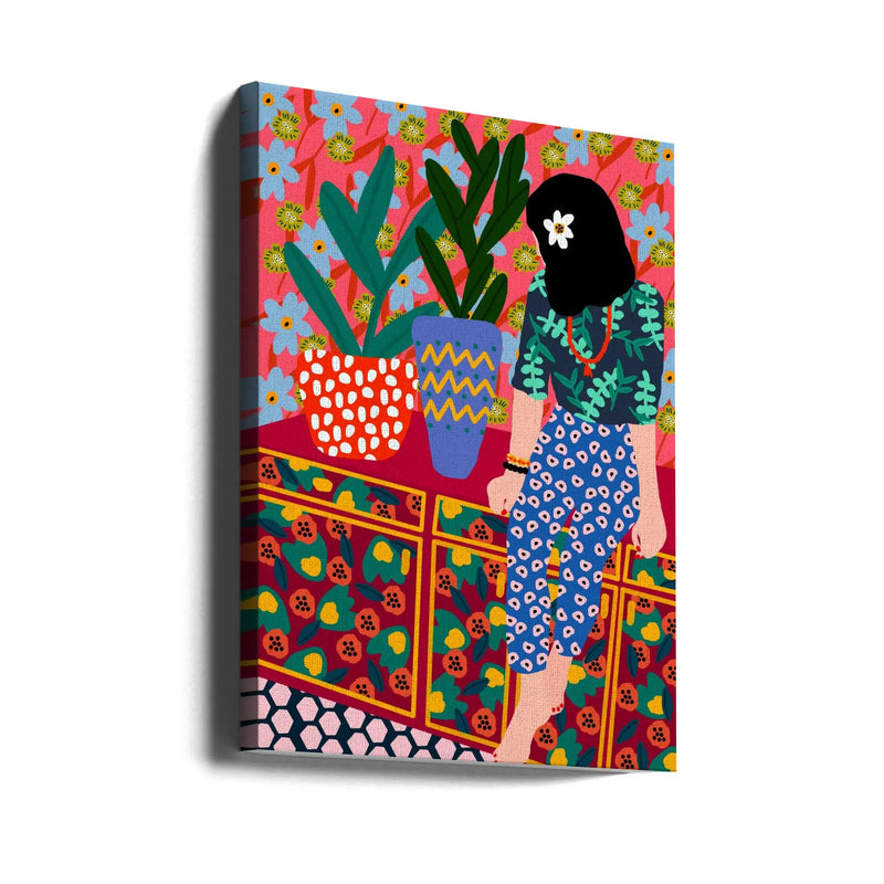 9933x14043 Din 134 Hawaiian Girl - Stretched Canvas, Poster or Fine Art Print I Heart Wall Art