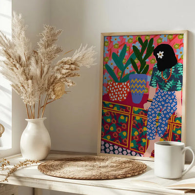 9933x14043 Din 134 Hawaiian Girl - Stretched Canvas, Poster or Fine Art Print I Heart Wall Art