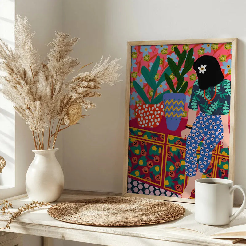 9933x14043 Din 134 Hawaiian Girl - Stretched Canvas, Poster or Fine Art Print I Heart Wall Art