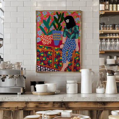 9933x14043 Din 134 Hawaiian Girl - Stretched Canvas, Poster or Fine Art Print I Heart Wall Art