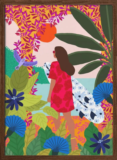 9933x14043 Din 78 Going Surfing - Stretched Canvas, Poster or Fine Art Print I Heart Wall Art