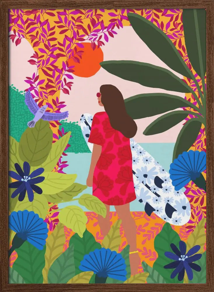 9933x14043 Din 78 Going Surfing - Stretched Canvas, Poster or Fine Art Print I Heart Wall Art