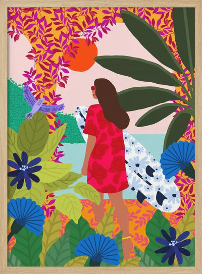 9933x14043 Din 78 Going Surfing - Stretched Canvas, Poster or Fine Art Print I Heart Wall Art