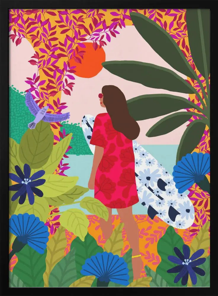 9933x14043 Din 78 Going Surfing - Stretched Canvas, Poster or Fine Art Print I Heart Wall Art