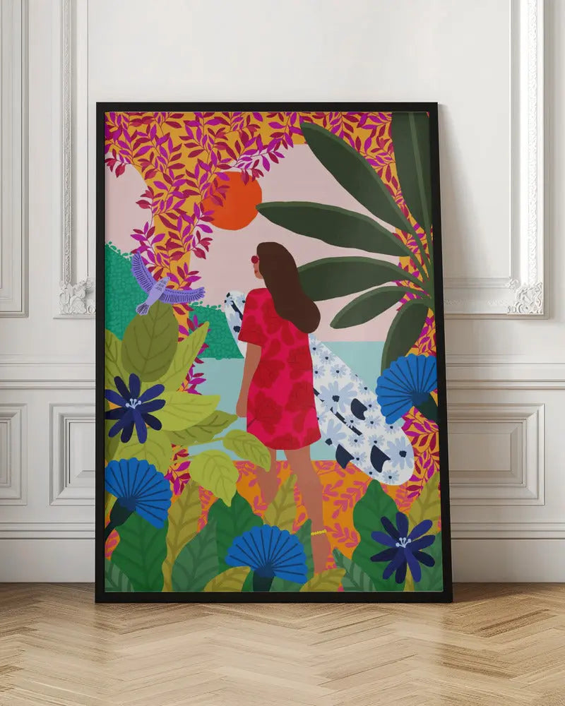 9933x14043 Din 78 Going Surfing - Stretched Canvas, Poster or Fine Art Print I Heart Wall Art