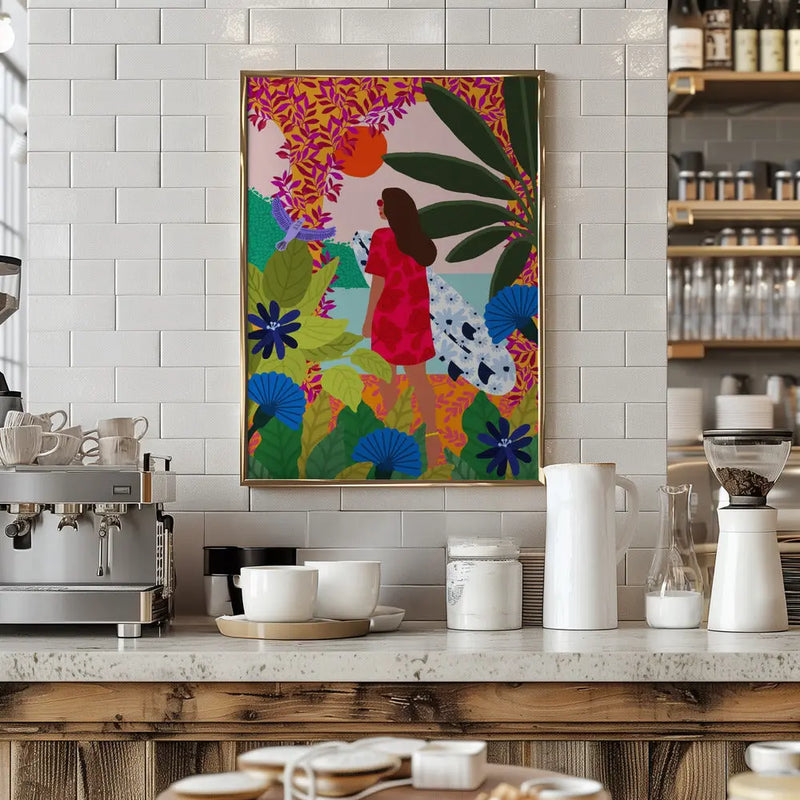 9933x14043 Din 78 Going Surfing - Stretched Canvas, Poster or Fine Art Print I Heart Wall Art