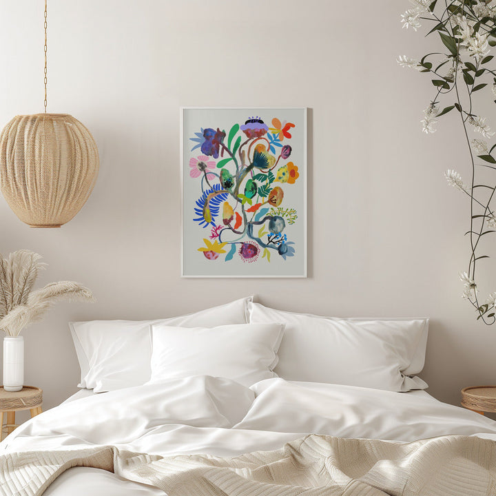 9933x14043 Din 115 Abstract Floral - Stretched Canvas, Poster or Fine Art Print I Heart Wall Art