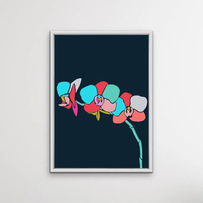 A Botanical Rainbow / Print Two (Orchid) - Colourful Jungle Canvas or Art Print Set - I Heart Wall Art - Poster Print, Canvas Print or Framed Art Print