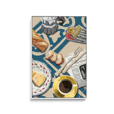 A Bunch of Brunch - Contemporary Still Life Art - Stretched Canvas Print or Framed Fine Art Print - Artwork - I Heart Wall Art - Poster Print, Canvas Print or Framed Art Print