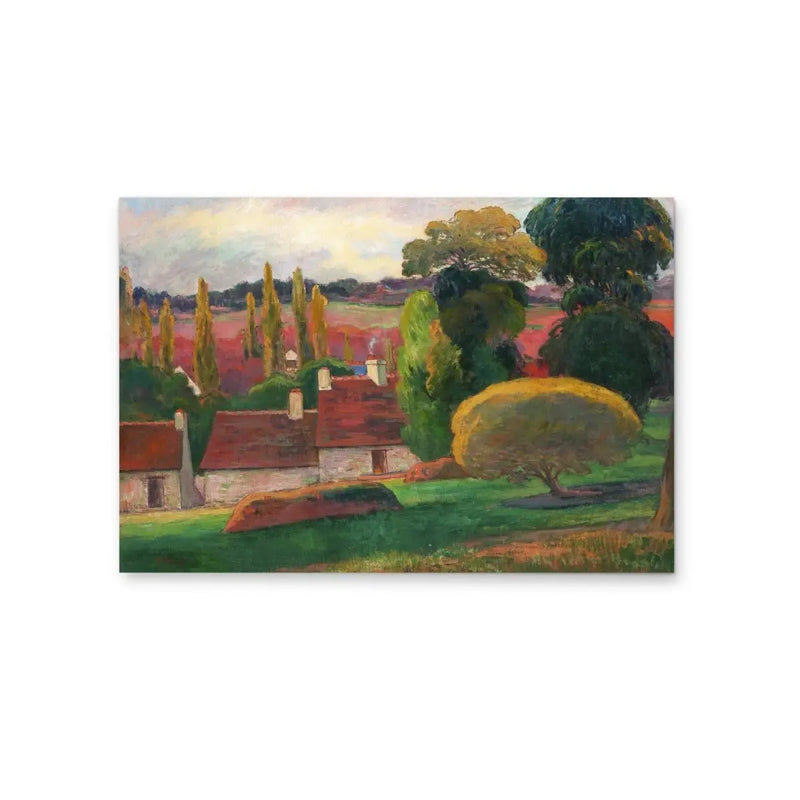 A Farm in Brittany (ca. 1894) by Paul Gauguin - Stretched Canvas Print or Framed Fine Art Print - Artwork - I Heart Wall Art - Poster Print, Canvas Print or Framed Art Print