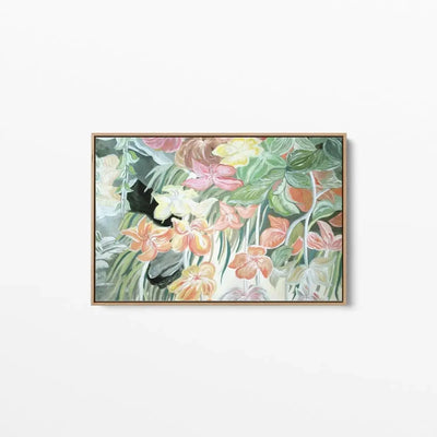 A Little Garden - Pink Peach Boho Artwork Canvas or Art Print - I Heart Wall Art - Poster Print, Canvas Print or Framed Art Print