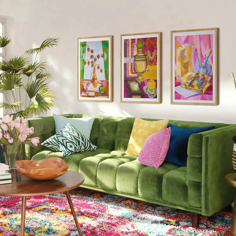 A Stiller Life - Three Piece Still Life Trio by Valentin Ivansov Triptych - I Heart Wall Art - Poster Print, Canvas Print or Framed Art Print