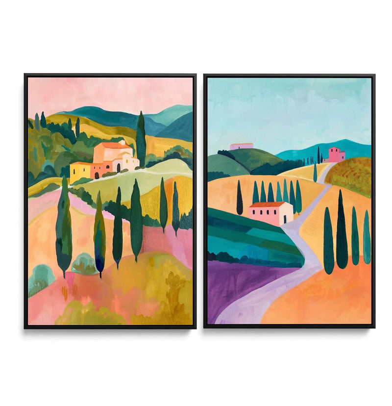 A Tuscan Dream -  Stretched Canvas Print or Framed Fine Art Print - Artwork I Heart Wall Art Australia