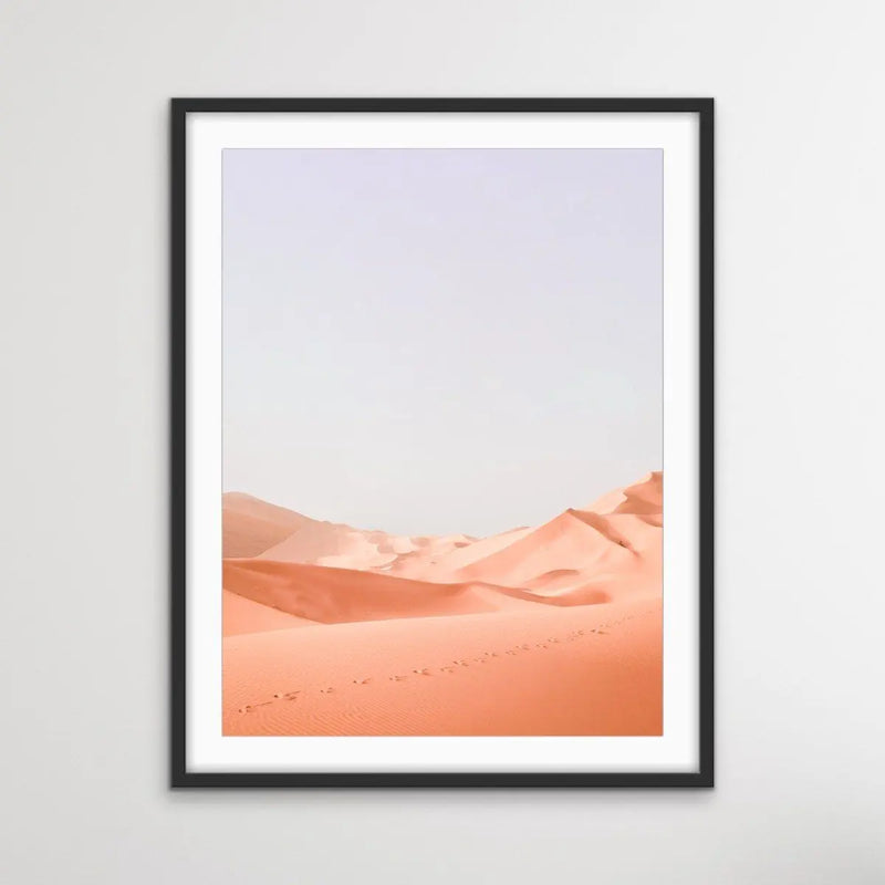 A Walk In The Desert I- Boho Pastel Photographic Desert Landscape Print - I Heart Wall Art - Poster Print, Canvas Print or Framed Art Print