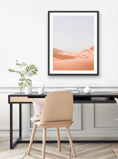 A Walk In The Desert I- Boho Pastel Photographic Desert Landscape Print - I Heart Wall Art - Poster Print, Canvas Print or Framed Art Print