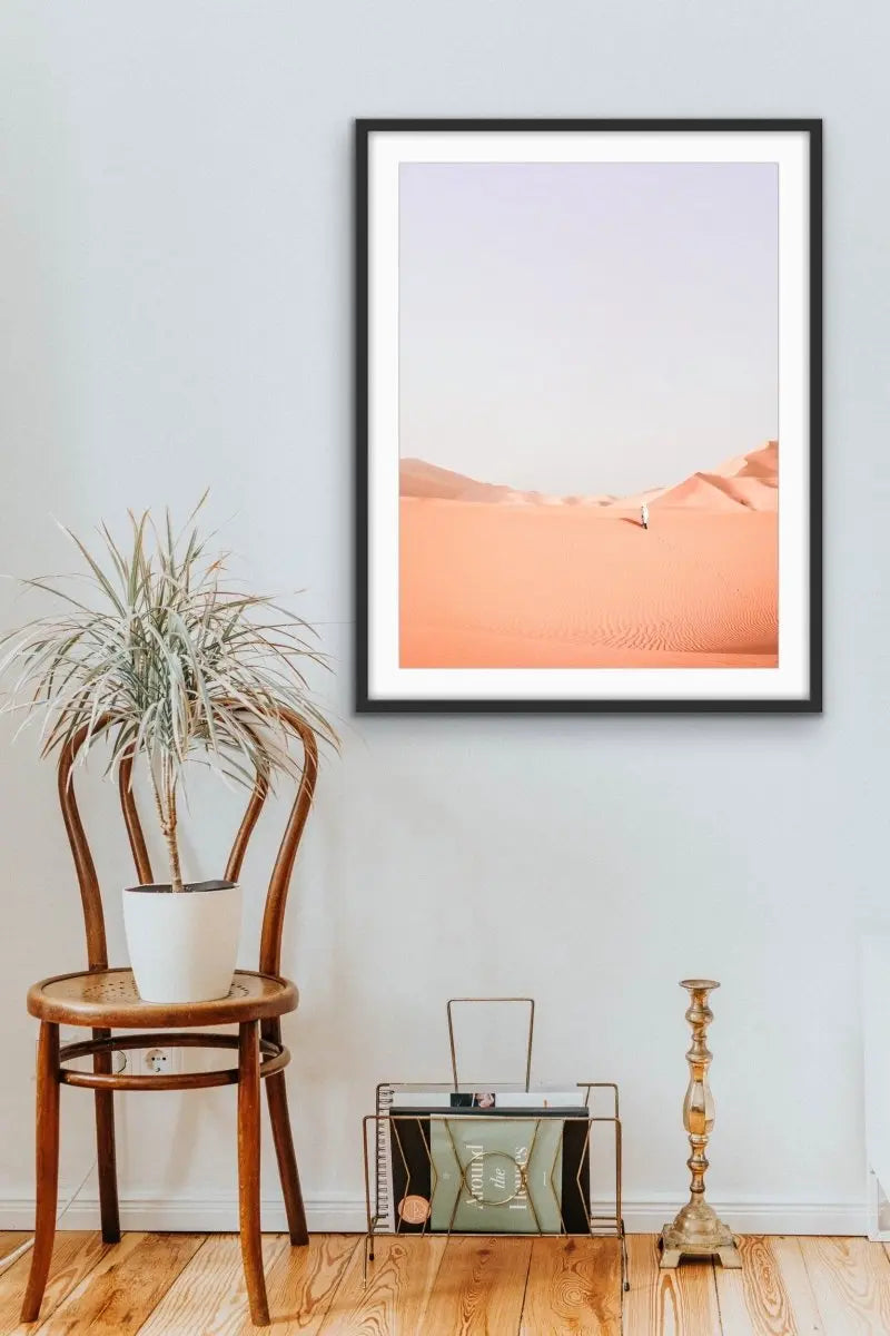 A Walk In The Desert II- Boho Pastel Photographic Desert Landscape Print - I Heart Wall Art - Poster Print, Canvas Print or Framed Art Print