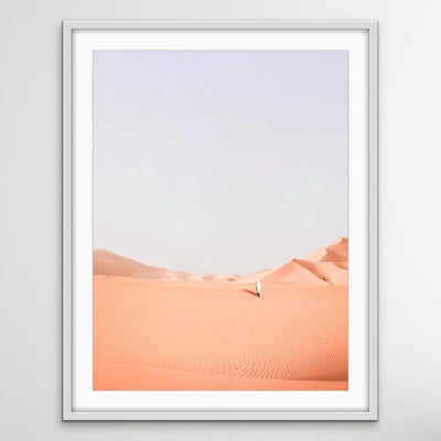 A Walk In The Desert II- Boho Pastel Photographic Desert Landscape Print - I Heart Wall Art - Poster Print, Canvas Print or Framed Art Print