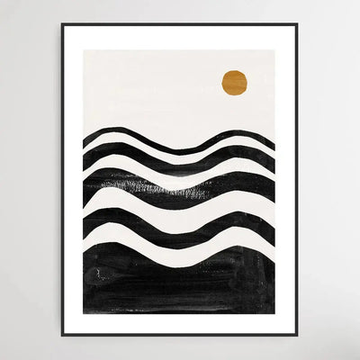 Abstract Modern Shapes Poster Black Color 1 - Abstract Print Collection - I Heart Wall Art - Poster Print, Canvas Print or Framed Art Print