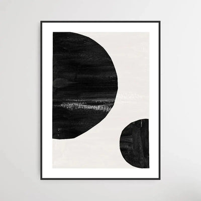 Abstract Modern Shapes Poster Black Color 2 - Abstract Print Collection - I Heart Wall Art - Poster Print, Canvas Print or Framed Art Print