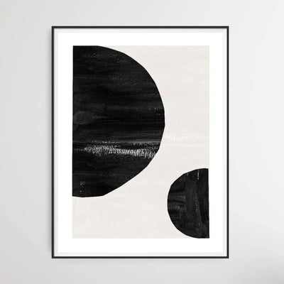 Abstract Modern Shapes Poster Black Color 2 - Abstract Print Collection - I Heart Wall Art - Poster Print, Canvas Print or Framed Art Print