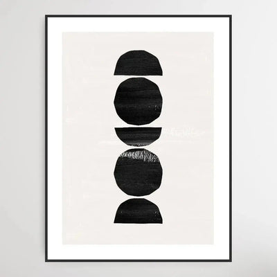 Abstract Modern Shapes Poster Black Color 3 - Abstract Print Collection - I Heart Wall Art - Poster Print, Canvas Print or Framed Art Print
