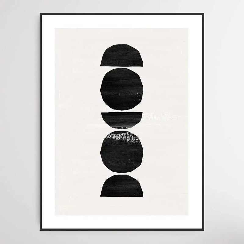 Abstract Modern Shapes Poster Black Color 3 - Abstract Print Collection - I Heart Wall Art - Poster Print, Canvas Print or Framed Art Print