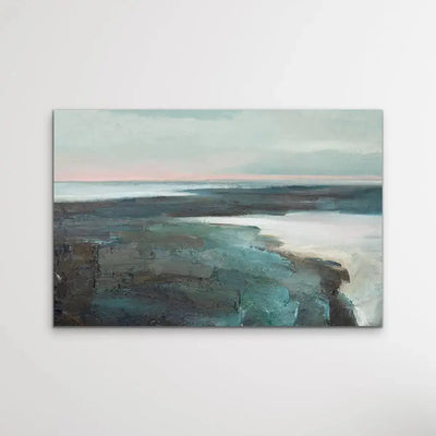 Abyss - Abstract Landscape Pink and Green Print - I Heart Wall Art - Poster Print, Canvas Print or Framed Art Print